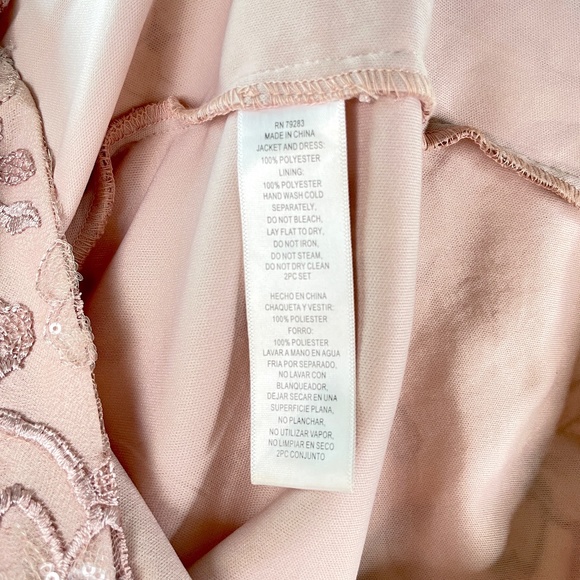 Alex Evenings Women's Short Embroidered Dress with Illusion Jacket Size 14 NWOT - Picture 15 of 15